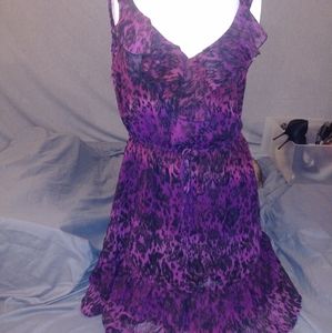Purple animal print dress